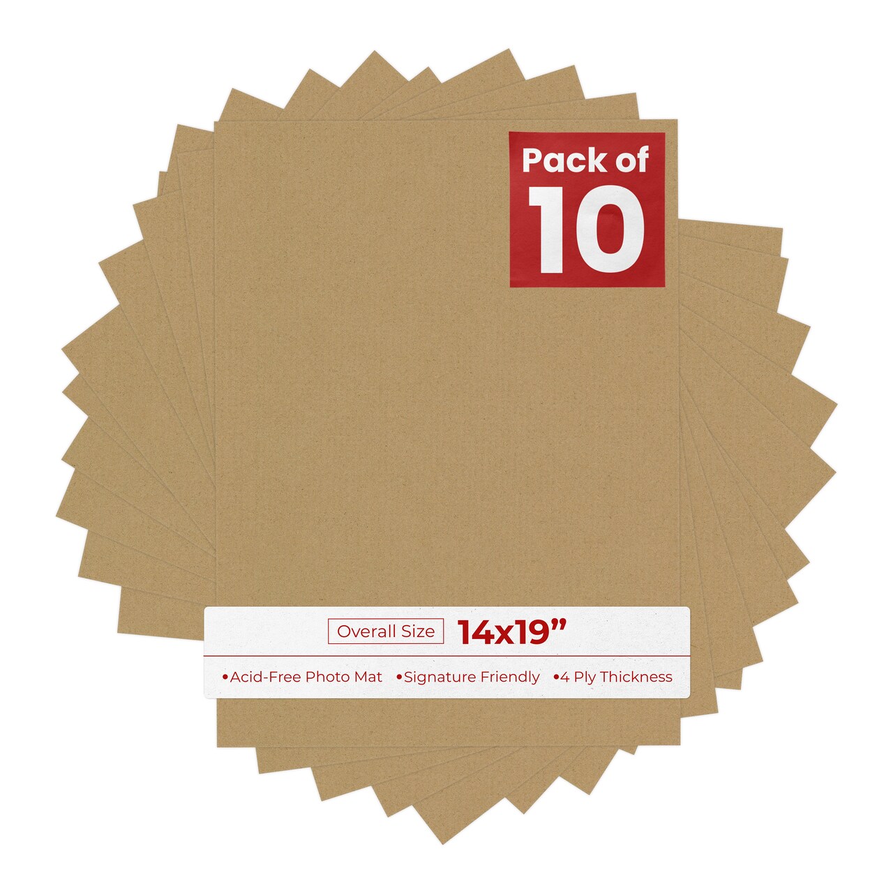Rattan Beige 14x19 Uncut Mat Board - Blank Sheets, No Opening